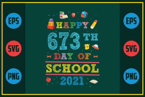 Celebrating 673 Days of School with Embroidery