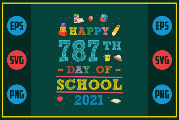 Celebrating 787th Day of School with Embroidery