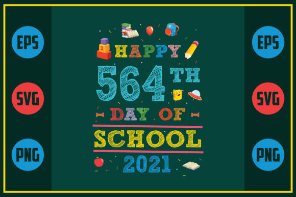 Happy 564th Day of School 2021: A Unique Embroidery Design